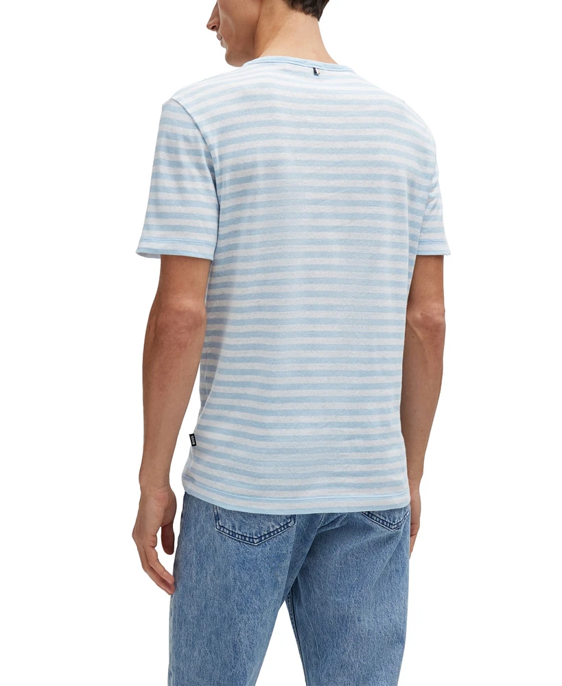 Boss by Hugo Men's Horizontal-Stripe T-shirt