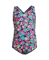 Lands' End Girls Slim Chlorine Resistant One Piece Upf 50 Swimsuit