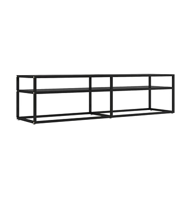 Tv Stand Black 63"x15.7"x15.9" Tempered Glass