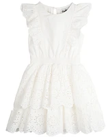 Rare Editions Little Girls Tiered Eyelet Casual Dress