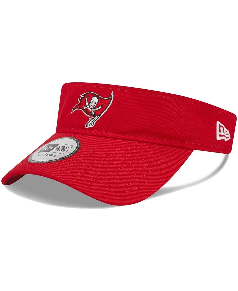 Men's New Era Red Tampa Bay Buccaneers Main Adjustable Visor