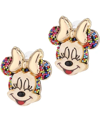 Women's Baublebar Minnie Mouse Birthday Earrings - Gold