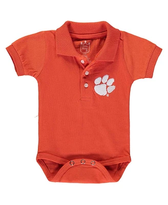 Baby Boys and Girls Orange Clemson Tigers Polo Bodysuit