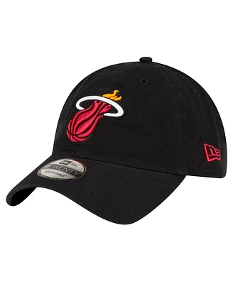 Men's New Era Black Miami Heat Team 2.0 9TWENTY Adjustable Hat