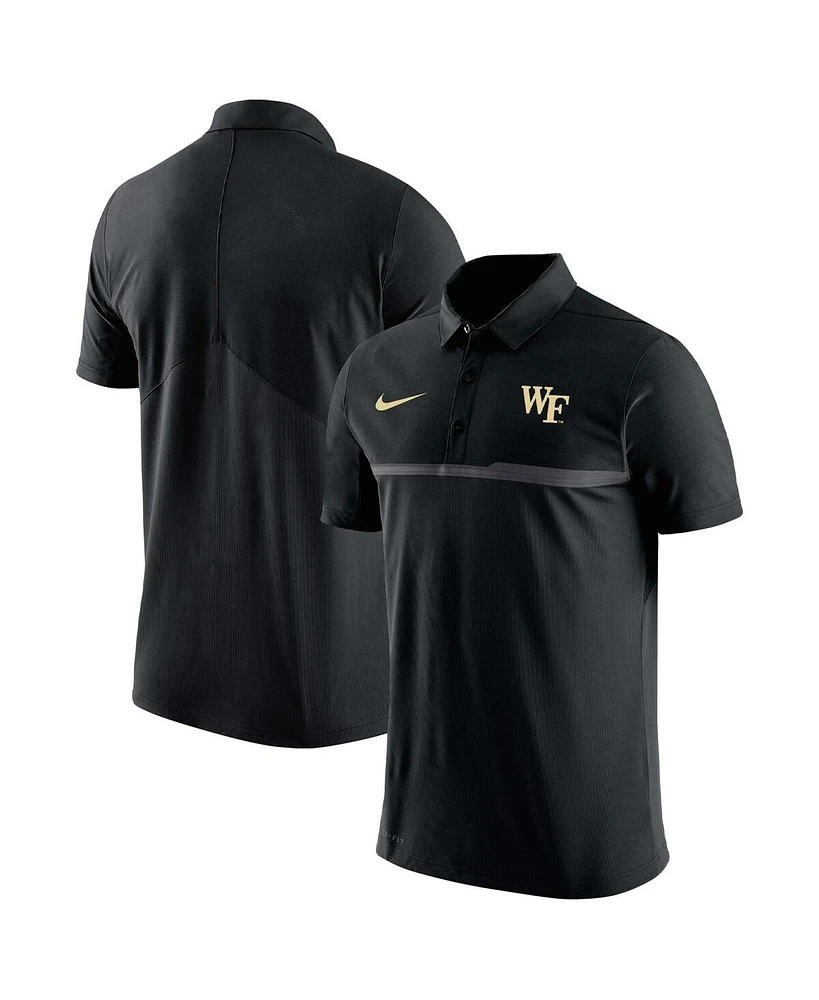 Men's Nike Black Wake Forest Demon Deacons Coaches Performance Polo Shirt