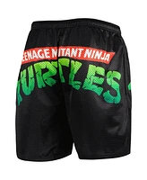 Men's Chalk Line Black Teenage Mutant Ninja Turtles Logo Retro Shorts