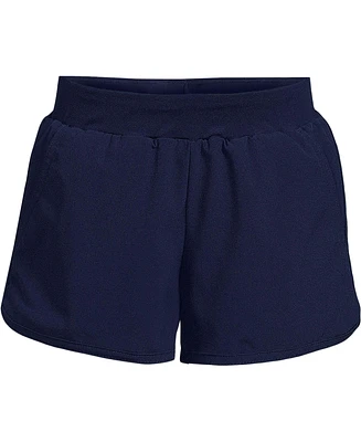 Lands' End Girls Stretch Woven Swimsuit Shorts