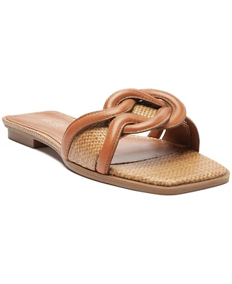 Arezzo Women's Sloane Flat Slide Sandals