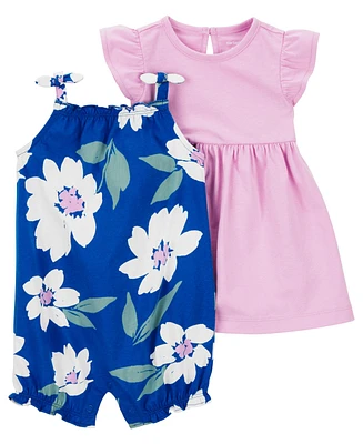 Carter's Baby 3 Piece Dress and Romper Set