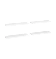 Floating Wall Shelves 4 pcs White 35.4"x9.3"x1.5" Mdf