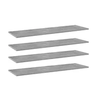 Bookshelf Boards pcs Concrete Gray 39."x11.8"x0.6" Engineered Wood