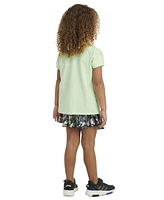 adidas Little & Toddler Girls T-Shirt Printed Ruffle Skort, 2 Piece Set
