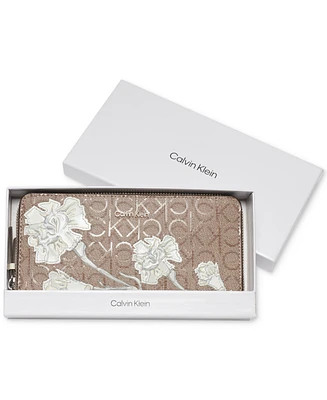 Calvin Klein Audrey Floral Signature Boxed Wallet