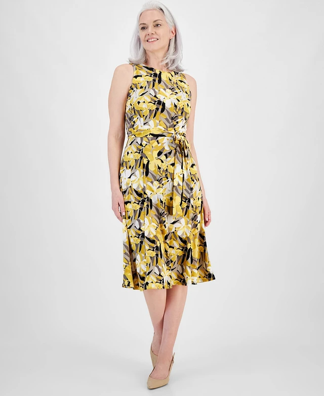kasper fit and flare dress Kasper Women's Floral Printed Fit and Flare Dress