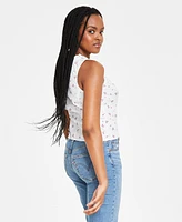 Levi's Women's Shane Cotton Tie-Neck Button-Front Top