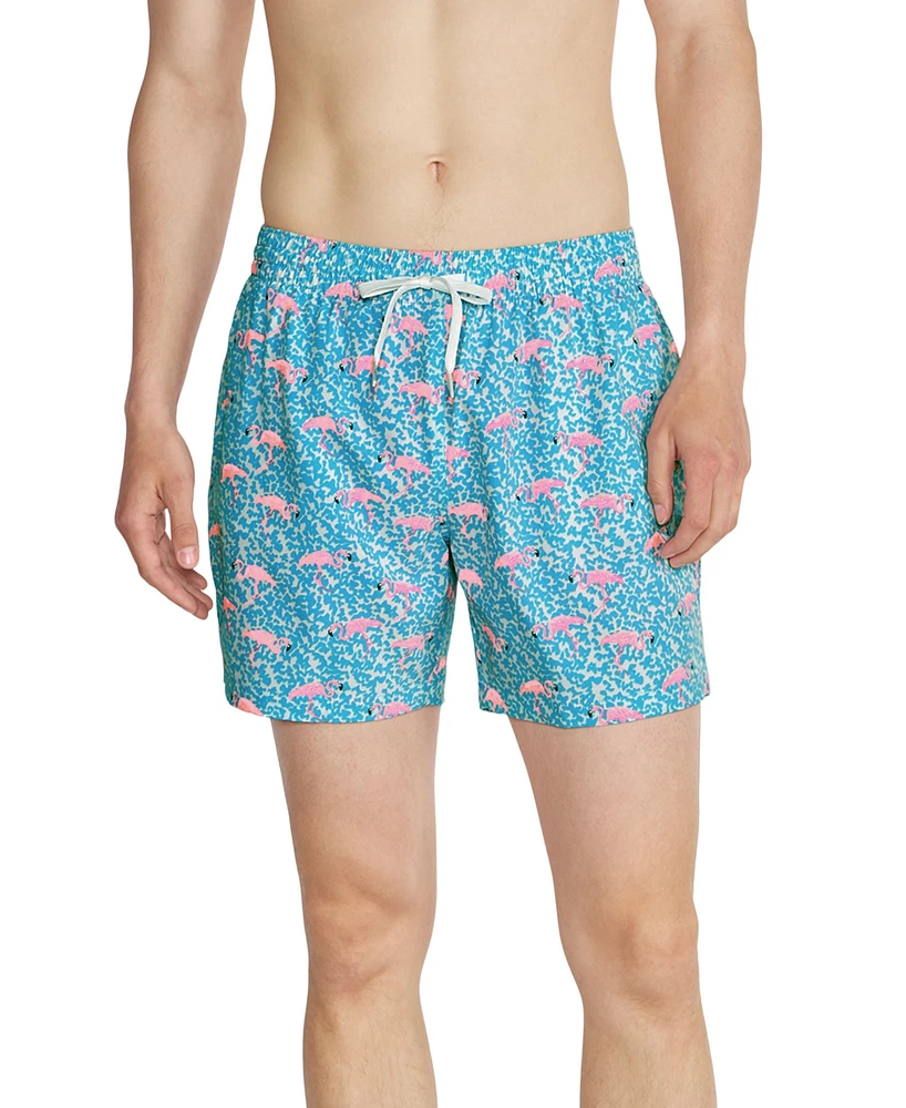 Chubbies Men's The Domingos Are For Flamingos Quick-Dry 5-1/2" Swim Trunks