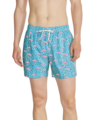 Chubbies Men's The Domingos Are For Flamingos Quick-Dry 5-1/2" Swim Trunks