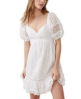 French Connection Women's Alissa Eyelet A-Line Dress