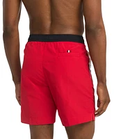 Tommy Hilfiger Men's Long Drawstring Flag 7" Swim Trunks