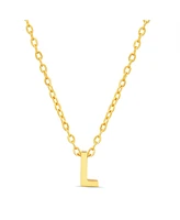 kensie Gold-Tone Letter Initial Pendant Necklace