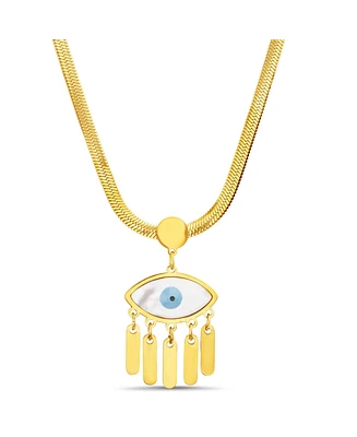 kensie Gold-Tone Evil Eye Dangle Pendant Necklace