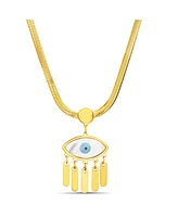kensie Gold-Tone Evil Eye Dangle Pendant Necklace