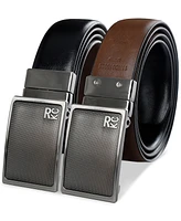 Kenneth Cole Reaction Men's Reversible Faux-Leather Compression-Buckle Belt