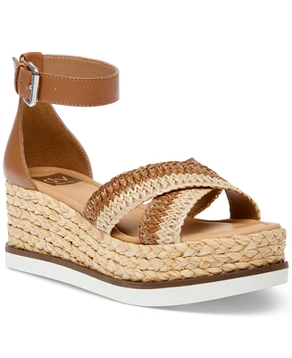 Dv Dolce Vita Women's Odell Crossband Flatform Espadrille Wedge Sandals