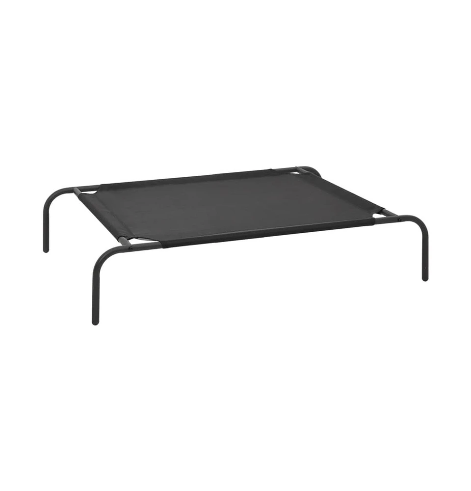 vidaXL Elevated Dog Bed Black S Textilene