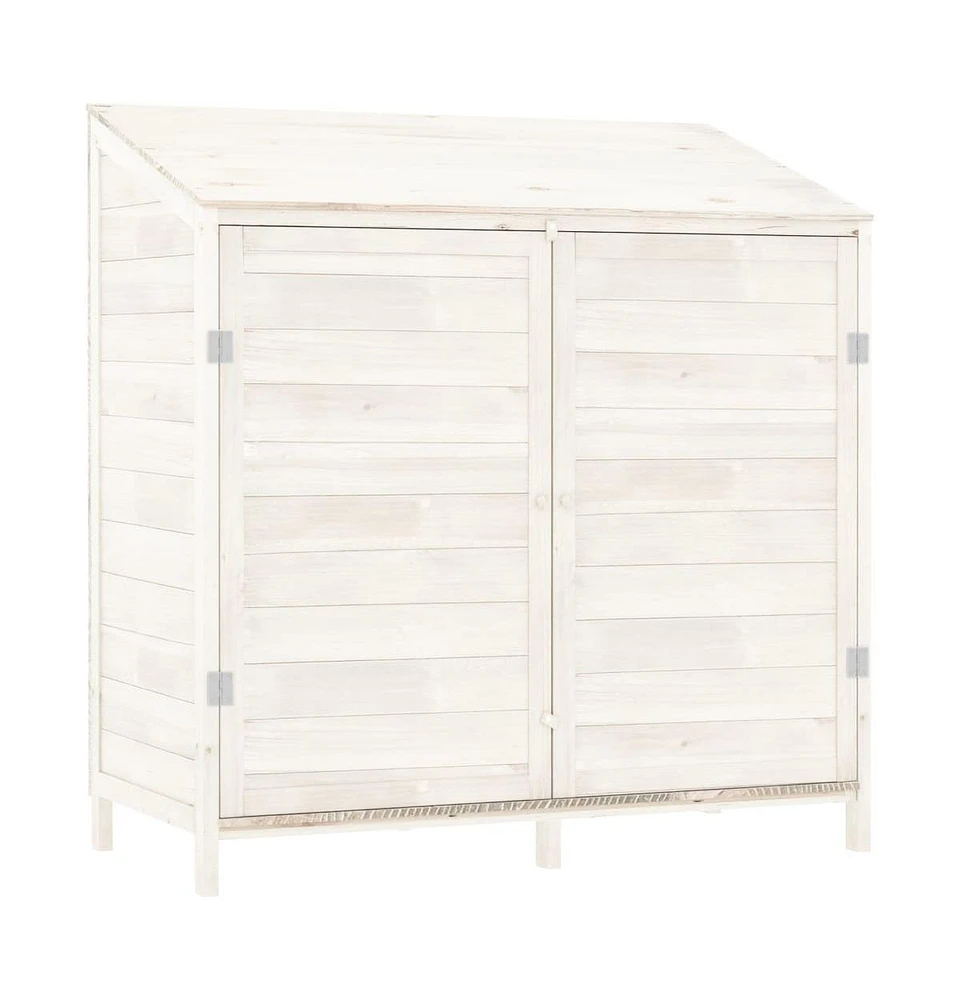Garden Shed White 40.2"x20.5"x44.1" Solid Wood Fir