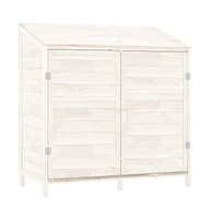 Garden Shed White 40.2"x20.5"x44.1" Solid Wood Fir