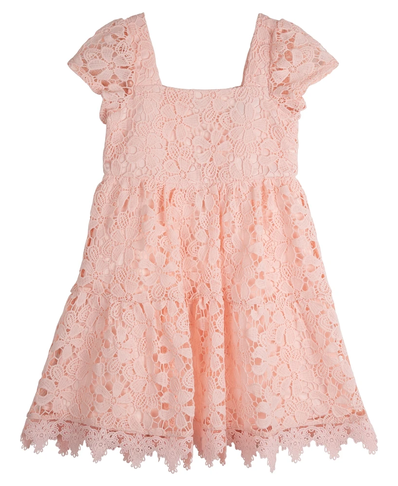 Rare Editions Toddler Girls Lace Cap Sleeves Dress