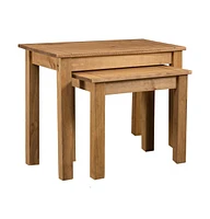 Nesting Tables 2 pcs Solid Pine Wood Panama Range