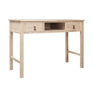 Writing Desk Natural 43.3"x17.7"x29.9" Wood