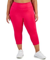 Id Ideology Plus Women's Solid 7/8 Cropped Leggings, Created for Macy's