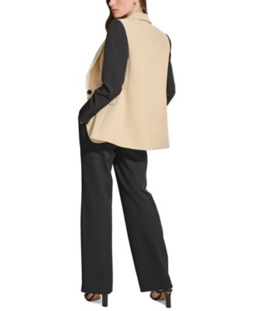 Dkny Petite Colorblocked Stretch Jacket Petite Cargo Pants