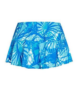 Plus Swim Print Skirt