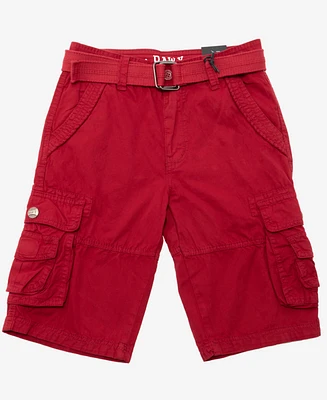 Boy's Belted Twill Cargo Shorts