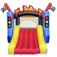 Cloud 9 Race Car Track Bounce House with Blower