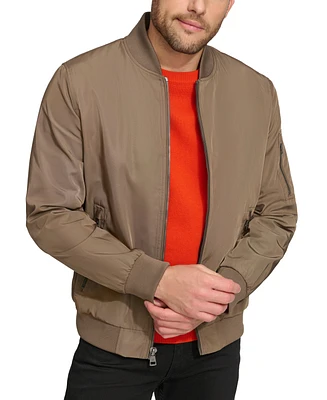 Calvin Klein Men's Solid-Color Zipper Flight Jacket