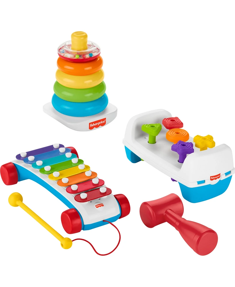 Fisher Price Classic Playtime Collection Gift Set of 3 Baby and Toddler Developmental Toys - Macy's Exclusive - Multi