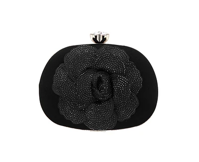 Nina Crystal Embellished Flower Minaudiere Handbag