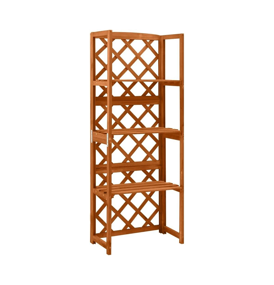 Trellis with Shelves 21.7"x11.8"x55.1" Solid Fir Wood