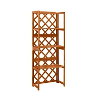 Trellis with Shelves 21.7"x11.8"x55.1" Solid Fir Wood