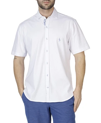 Tailorbyrd Men's Solid Knit Short Sleeve Shirt