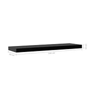 Floating Wall Shelves 2 pcs Black 39.4"x7.9"x1.5"