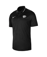 Men's Nike Black Kansas State Wildcats 2023 Sideline Coaches Performance Polo Shirt