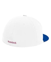 Men's adidas White Kansas Jayhawks On-Field Baseball Fitted Hat