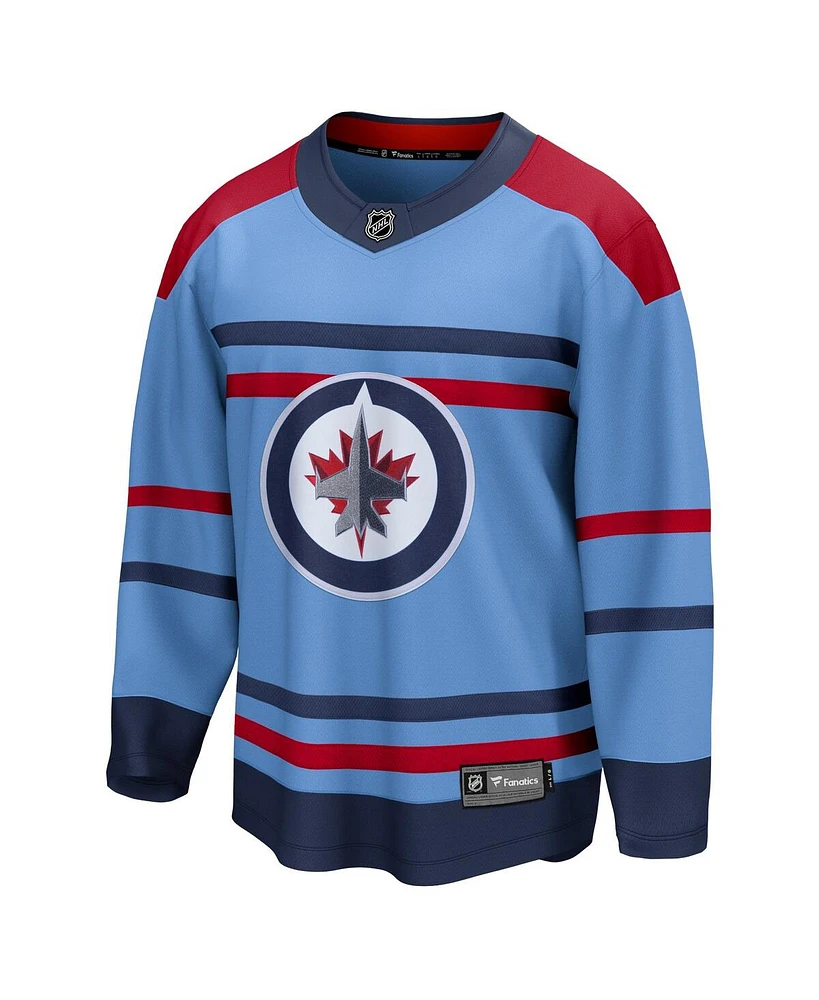 Men's Fanatics Light Blue Winnipeg Jets Anniversary Premier Breakaway Jersey