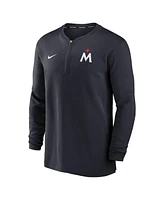 Men's Nike Navy Minnesota Twins Authentic Collection Game Time Performance Quarter-Zip Top